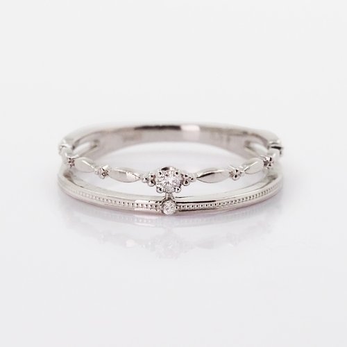 Kelimeraki Jewellery Twin Path Diamond Ring | 雙脾鑽石戒指 | 日本製 | 18K 白金
