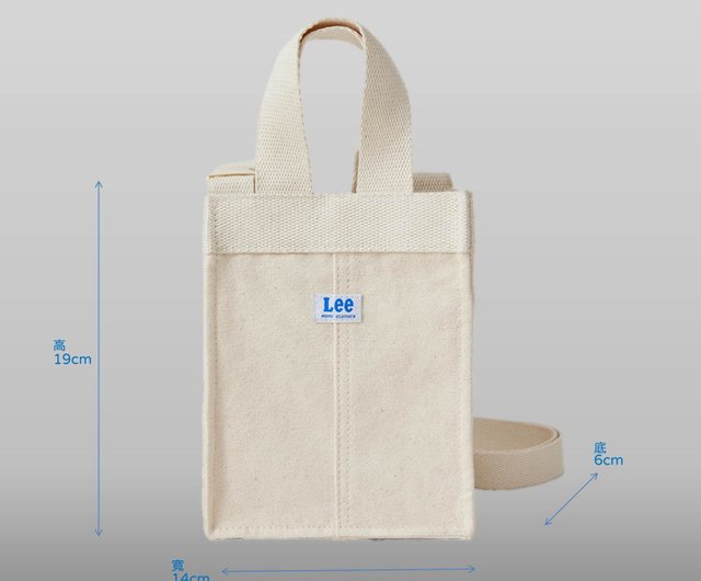 【Lee】Cotton Mini Square Two-Way Bag 韓國代購> LEE COTTON MINI SQUARE TWO WAY BAG