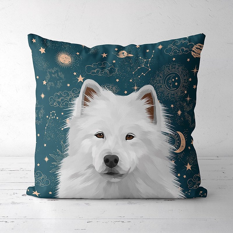 Customized | Pet pillow (half-length portrait) | More than 60 kinds of backgrounds to choose from - หมอน - ผ้าฝ้าย/ผ้าลินิน หลากหลายสี