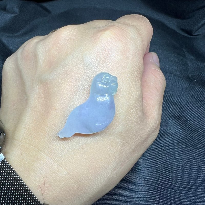 冰紫小海豹 - 項鍊 - 玉石 紫色