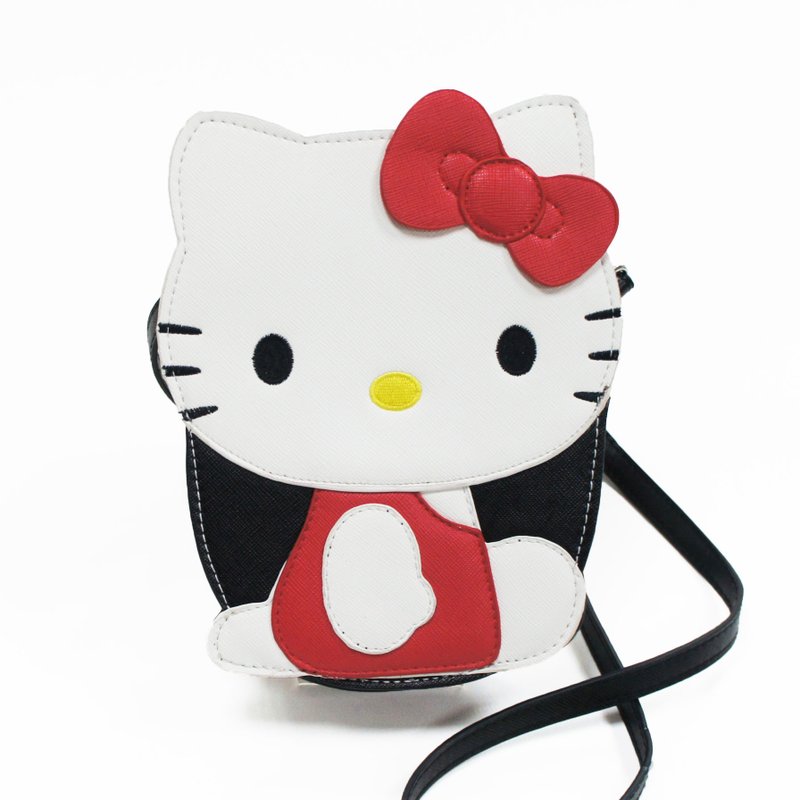 Sanrio Hello Kitty x Sleepyville Critters Shoulder Crossbody Bag - กระเป๋าแมสเซนเจอร์ - หนังเทียม สีดำ