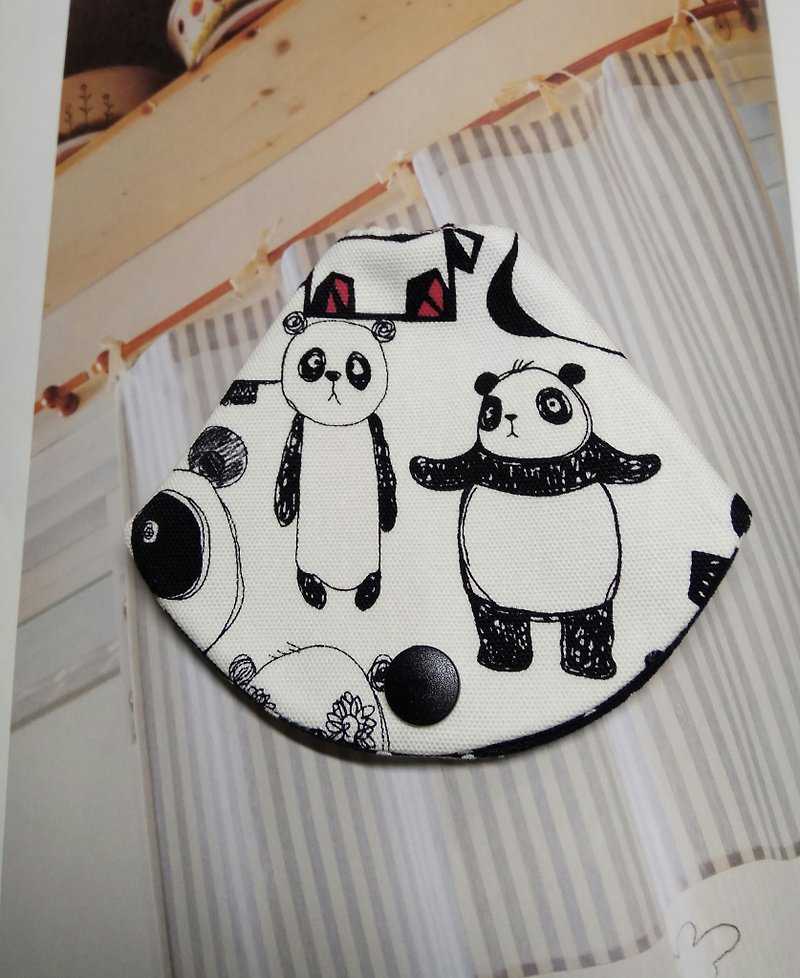 Cat Panda Miyuki Gift Nipple Dust Bag 1 Into - ของขวัญวันครบรอบ - ผ้าฝ้าย/ผ้าลินิน สีดำ