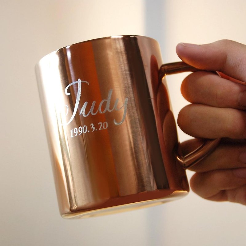 Customized fashion rose gold stainless steel cup / birthday / Valentine's Day / wedding gift / anniversary - Cups - Stainless Steel Gold