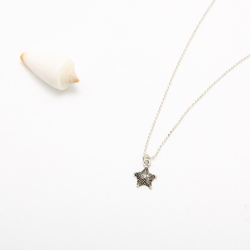 可愛 海星 starfish s925 純銀 項鍊 生日 週年 情人節 禮物 - 項鍊 - 純銀 銀色