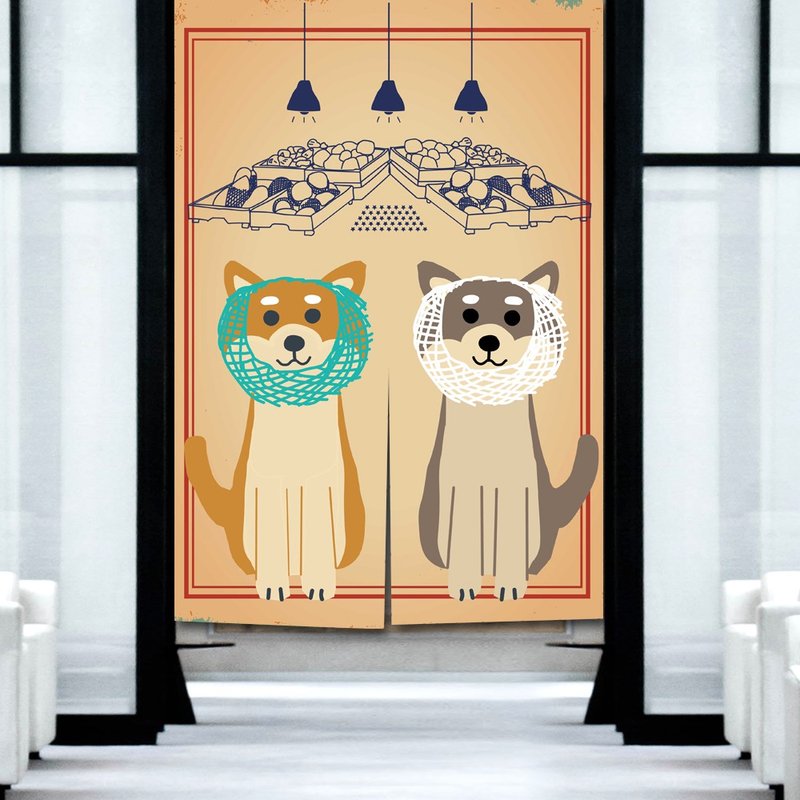 柴犬 門簾 水果網套 - 門簾/門牌 - 棉．麻 多色