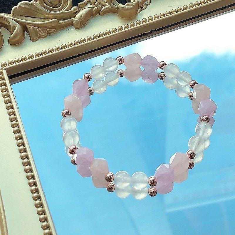 Natural Stone Crystal Bracelet - Bracelets - Crystal Pink