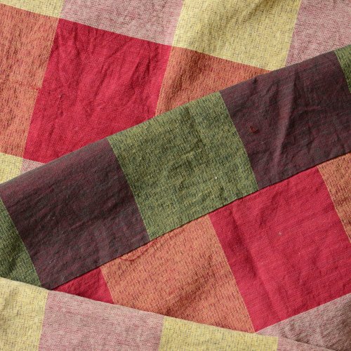 昭和レトロ 古布 布団皮 格子柄（チェック）昔もんぺ ゆったり 昭和レトロ 古布 布団皮 格子柄（チェック）昔もんぺ ゆったり