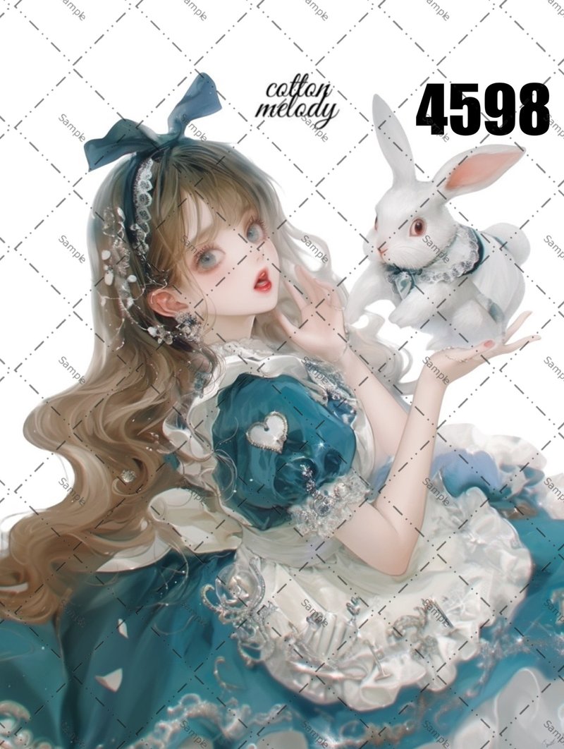 original sticker no.4598 人物ステッカー オリジナルステッカー オリジナル人物ステッカー 装飾ステッカー cotton melody - 貼紙 - 紙 