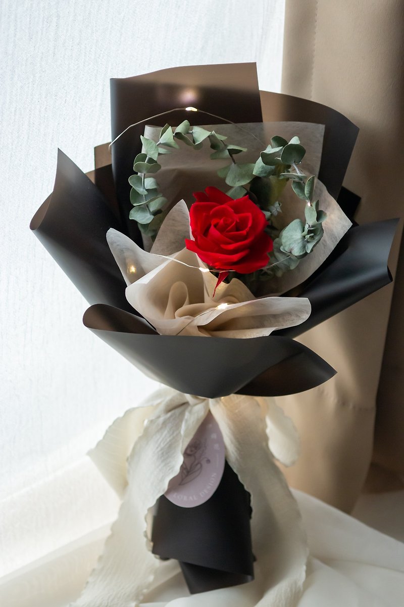 Eternal love – Eternal love rose bouquet | Eternal flower gift (comes with light string and bag) - Dried Flowers & Bouquets - Plants & Flowers Multicolor