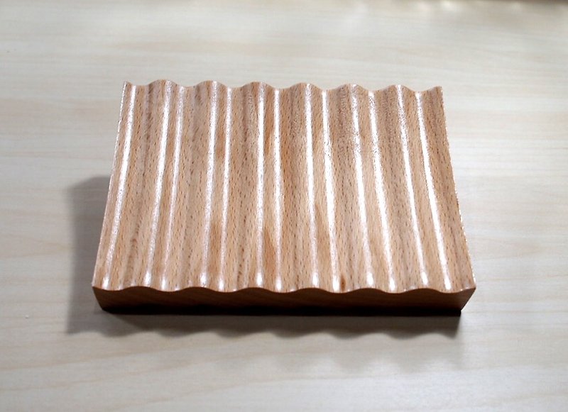 森林系香氛手工櫸木皂盤(大波浪) - 肥皂/手工皂 - 木頭 咖啡色