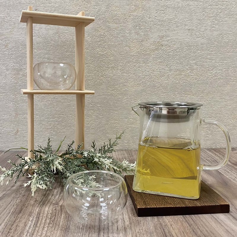 Square Tea Justice Cup | Exquisite Glass Cup | 350cc - Teapots & Teacups - Glass Transparent