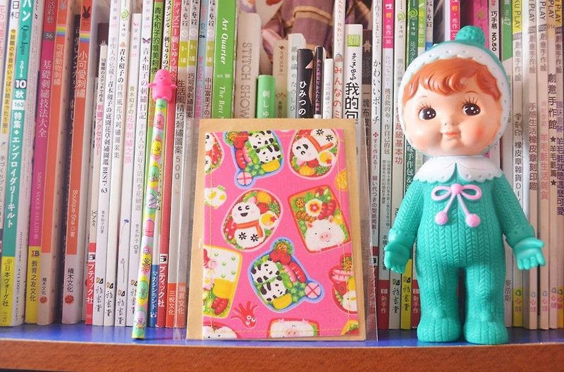 Cute Japanese Bento Fabric Postcard - การ์ด/โปสการ์ด - ผ้าฝ้าย/ผ้าลินิน 