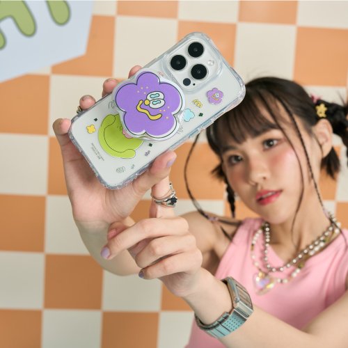 TOYSELECT KINGJUN紫色病毒花MagSafe氣囊支架