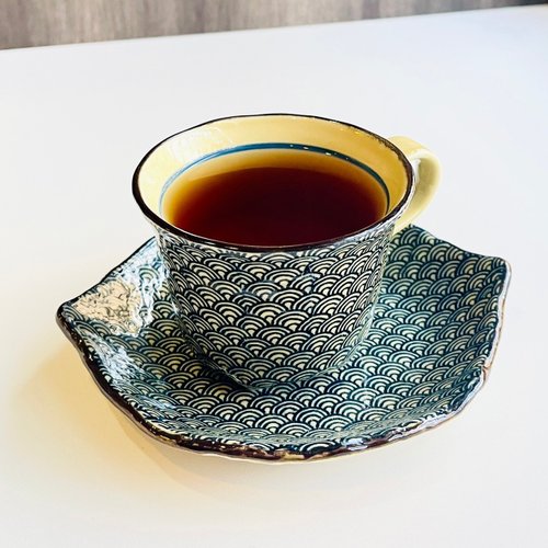 Risō 理想的生活｜蒔花弄藝 美濃燒-手繪青海波咖啡杯盤組