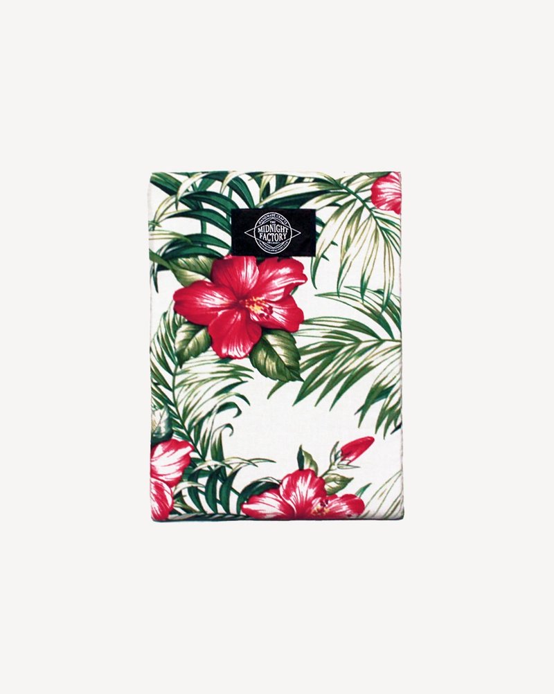 OUTLET SALE | 熱帶花圖案 IPad Mini 套 - 平板/電腦保護殼/保護貼 - 棉．麻 白色