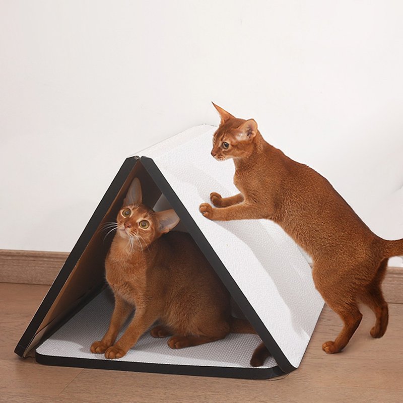 Triangular Folding Cat Litter Scratching Board - Scratchers & Cat Furniture - Paper 
