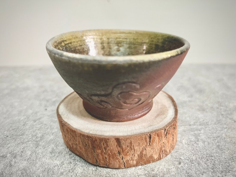 雲紋柴燒茶杯 - 茶壺/茶杯/茶具 - 陶 