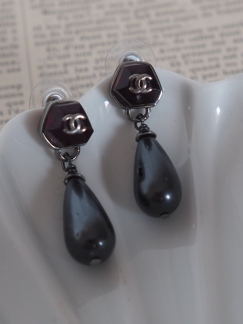CHANEL シャネル ドロップ パール ピアス イヤリング ヴィンテージ - 耳環/耳夾/耳骨夾 - 其他材質 銀色
