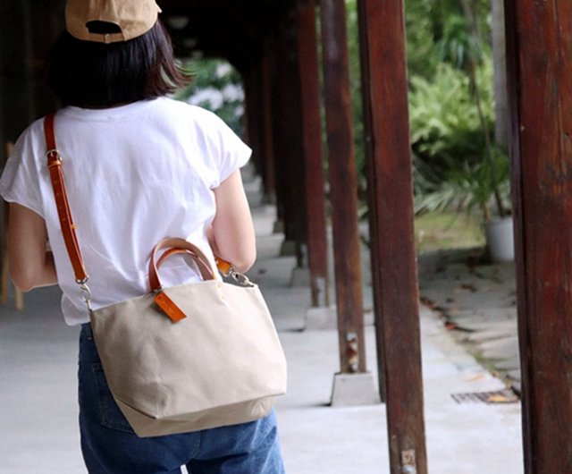 Tote Bag With Zipperjapanese Multi Pocket Crossbody Canvas 