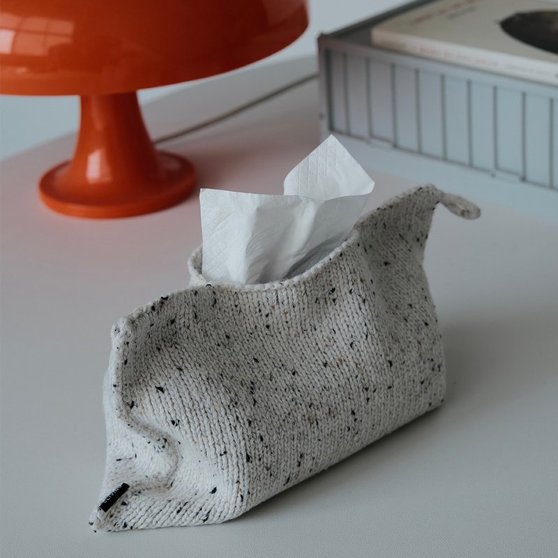 Wool tissue bag hanging paper bag living room dining room bedroom decorative tissue box facial tissue decorative bag - กล่องทิชชู่ - ขนแกะ 