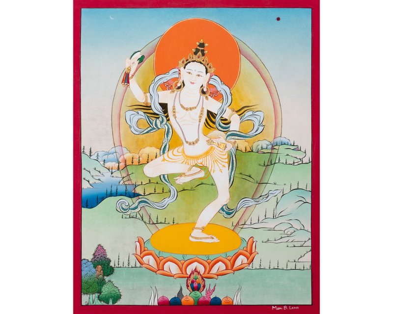 Magic Lapten Thangka: Mystical Art for Spiritual Awakening - Wall Décor - Other Materials Multicolor