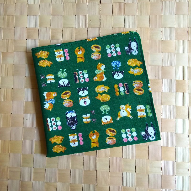 日本純棉手帕 = 柴柴的和風點心店 = 綠 (共4色) - 手帕 - 棉．麻 