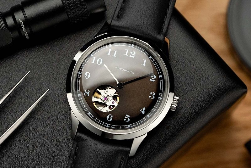 你的DIY腕錶 - 製錶套裝 (簡約Open Heart 錶盤 日本機械機芯) - 其他 - 其他金屬 白色