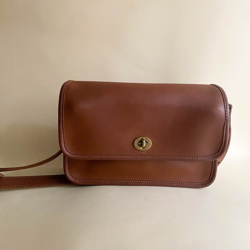 Second-hand Coach│Crossbody bag│Side backpack│Shoulder bag│Genuine leather│Girlfriend gift│ - Messenger Bags & Sling Bags - Genuine Leather Brown