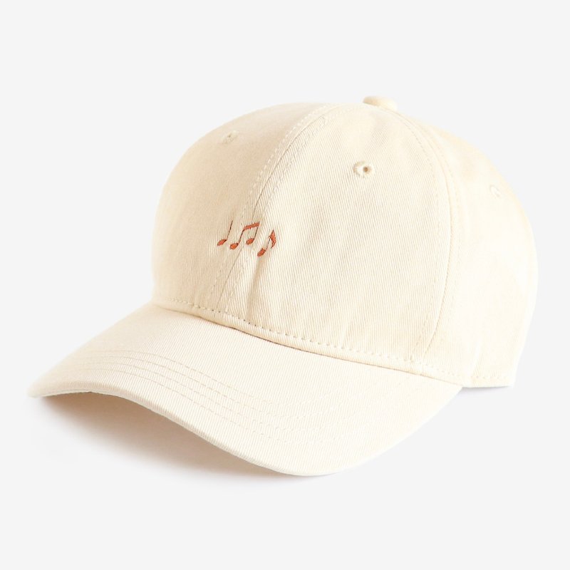 音符棒球帽 - 帽子 - 棉．麻 白色