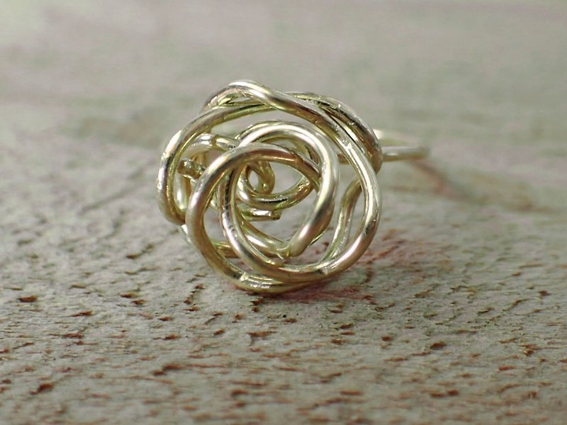 Rose ring, 1MM-brass wire - แหวนทั่วไป - โลหะ สีทอง
