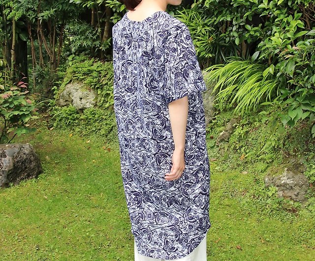 蝶の浴衣リメイクワンピース 設計館 自然堂 洋裝 連身裙 Pinkoi