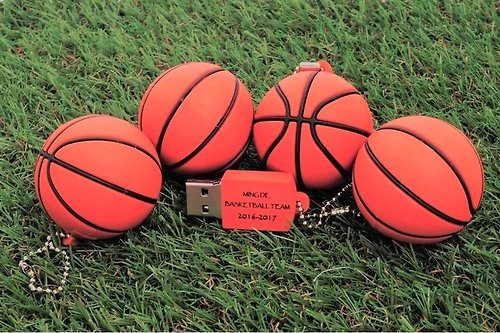 CustomMemory 籃球 造型隨身碟 8GB + 單面印刷