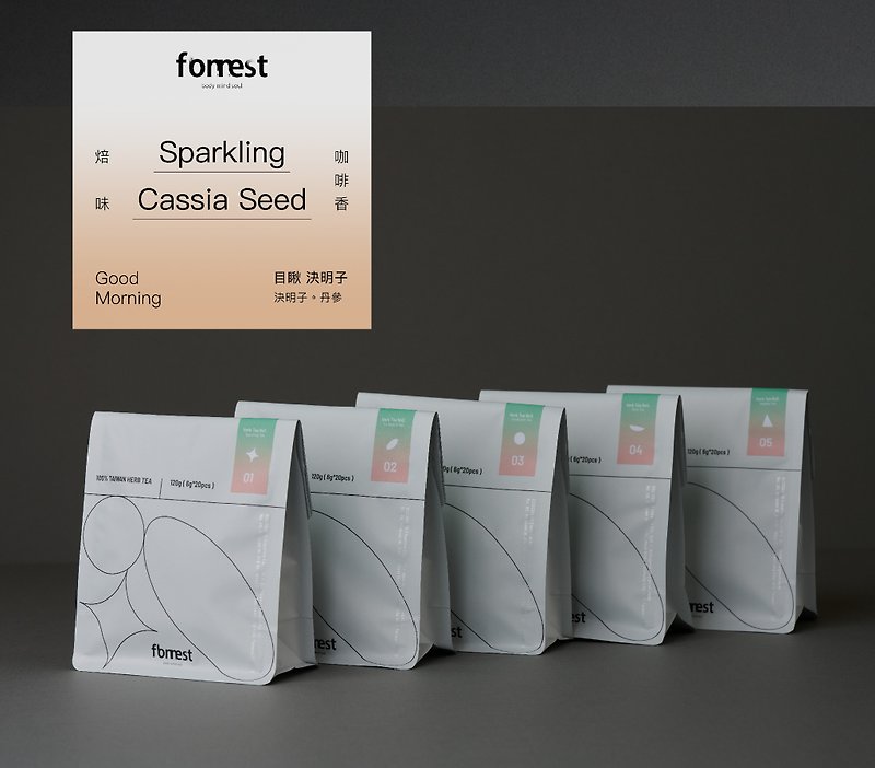 Forrest Sparkling Cassia Seed herb tea | 100% hand made | 20 in bulk pack - ชา - อาหารสด ขาว