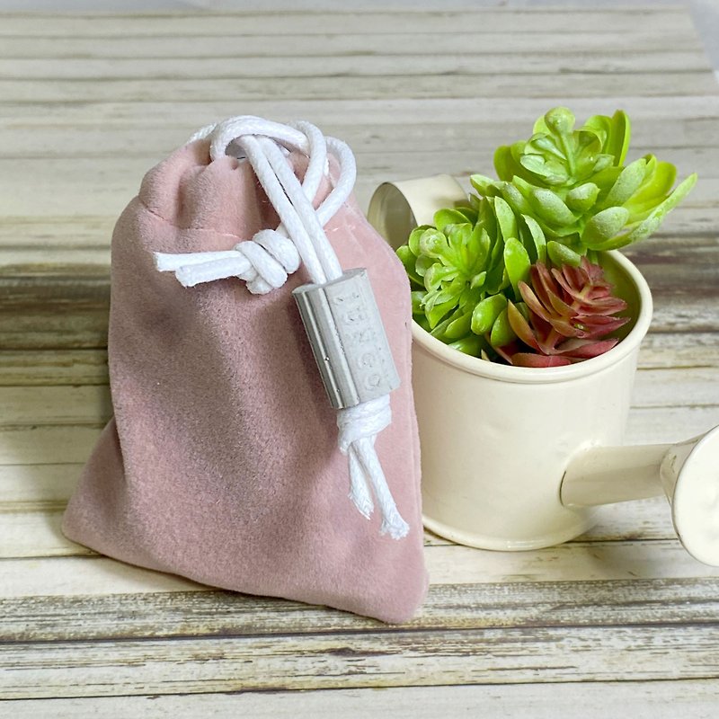 Muji Series/Soft pink handmade Cement pocket - Toiletry Bags & Pouches - Other Materials Pink