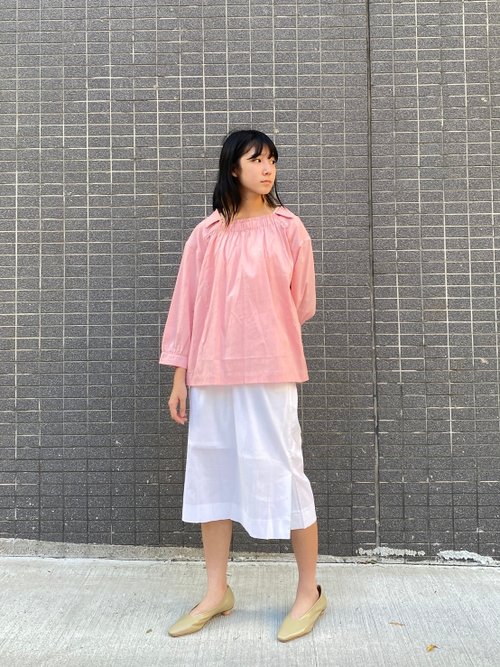 YUER 雨兒 寬領長版上衣
