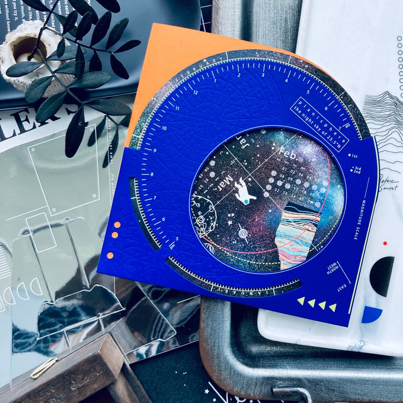宣夜 星圖盤 / 2021桌曆 - 日曆/月曆/年曆 - 紙 藍色
