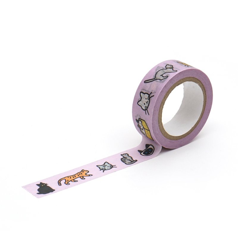 Japanese washi tape cat for handbag decoration - มาสกิ้งเทป - กระดาษ 