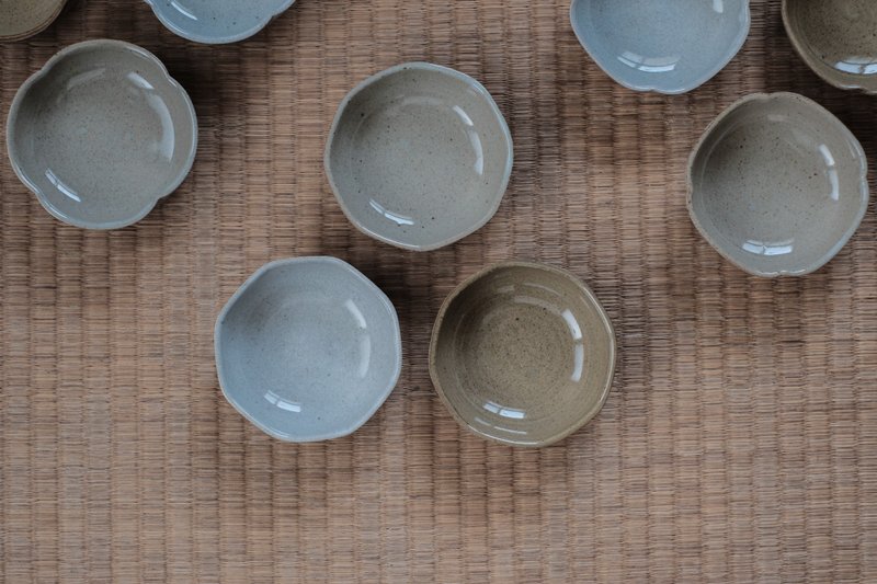 三色豆皿 l 青瓷 l 三入組碟子 - 碟子/醬料碟/醬油碟 - 陶 藍色