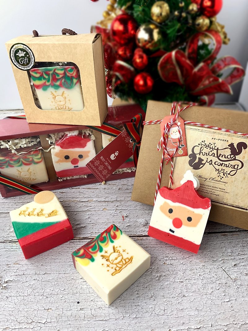 【SOAPaholic】Christmas Handmade Two Soap Gift Box - Soap - Other Materials 