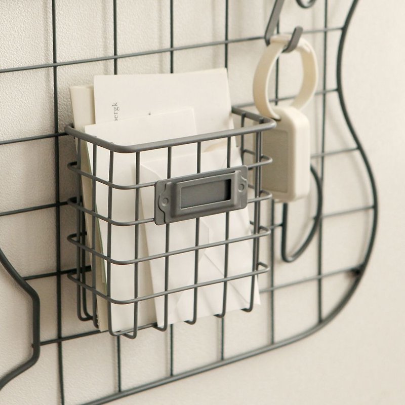 Dailylike wall hanging rack good friend - narrow version of the hanging basket -06 fresh gray, E2D47869 - ชั้นวาง/ตะกร้า - โลหะ สีเทา