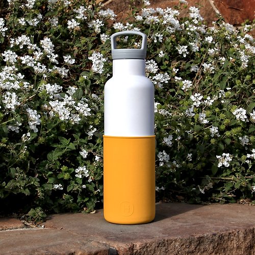 HYDY Bottle (授權總代理) 美國HYDY時尚保溫水瓶 CinCin White系列 | 南瓜橘-白瓶- 590ml
