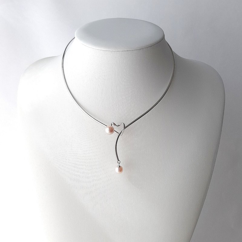 SV Heart Shape Design Choker Akoya Pearl Pearl Necklace Akoya Pearl Japanese Pearl Pearl Necklace Pearl Necklace Pearl Necklace Pearl Necklace - Chokers - Pearl 