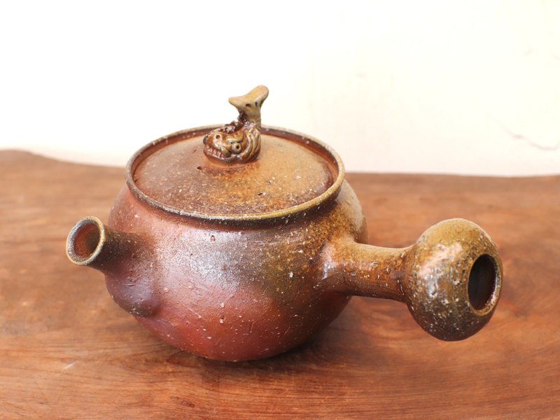 備前焼 急須・鯱　k1-092 - 茶壺/茶杯/茶具 - 陶 咖啡色
