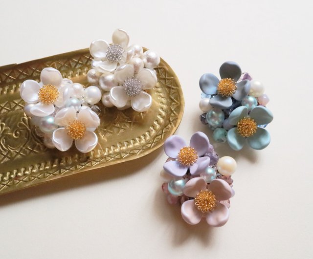 紘　作家銘入り　パール シルバーブローチ 花 紘 作家銘入り パール シルバーブローチ 花