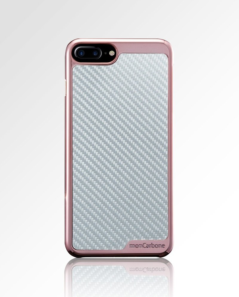 KHROME Carbon Fiber Case for iPhone SE – Rose Gold / Carbon Fiber Silver - เคส/ซองมือถือ - เส้นใยสังเคราะห์ สึชมพู