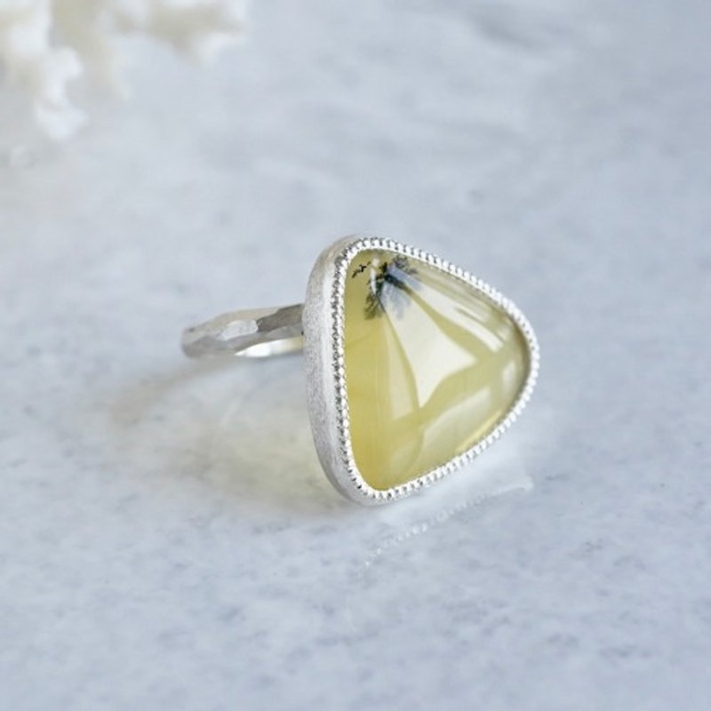 Yellow opal ring [OP773SV] - แหวนทั่วไป - โลหะ 