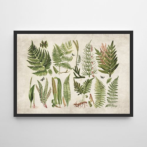 Weekend Road Trip vintage ferns print #5 復古 可客製化 海報 掛畫