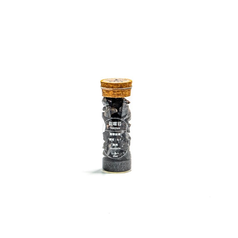 礦物玻璃瓶系列-似曜岩 - 擺飾/家飾品 - 其他材質 黑色