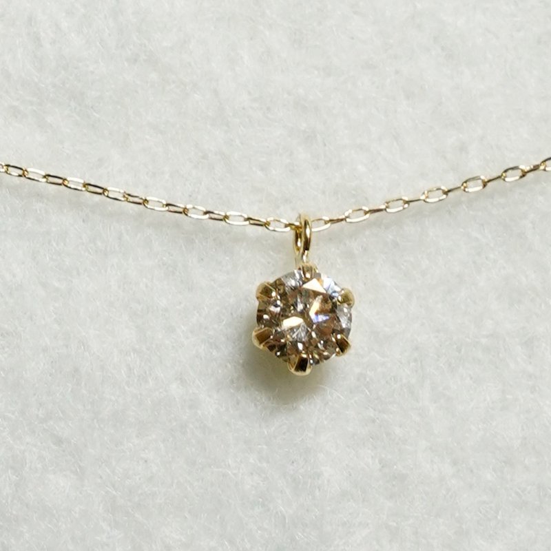 K18 Diamond0.18ct Necklace - สร้อยคอ - โลหะ สีทอง