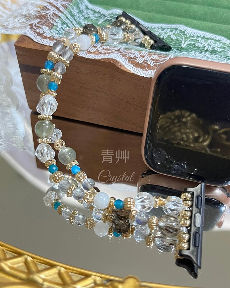 打開珠寶盒 蘋果水晶錶帶 純彈性繩 - 手鍊/手環 - 水晶 